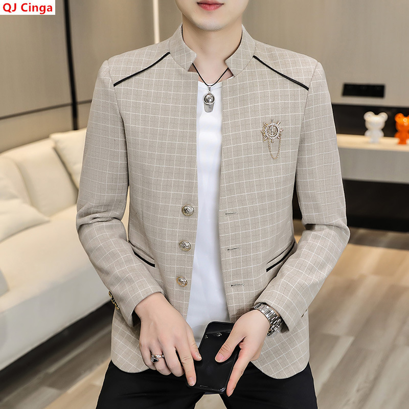 Chinese-style Men's Long-sleev - Asian Men Formal Wear review and price