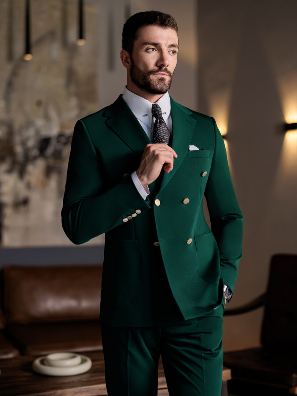 Green Formal Man Slim Fit Suit - Men Formal Wear Jacket review and price