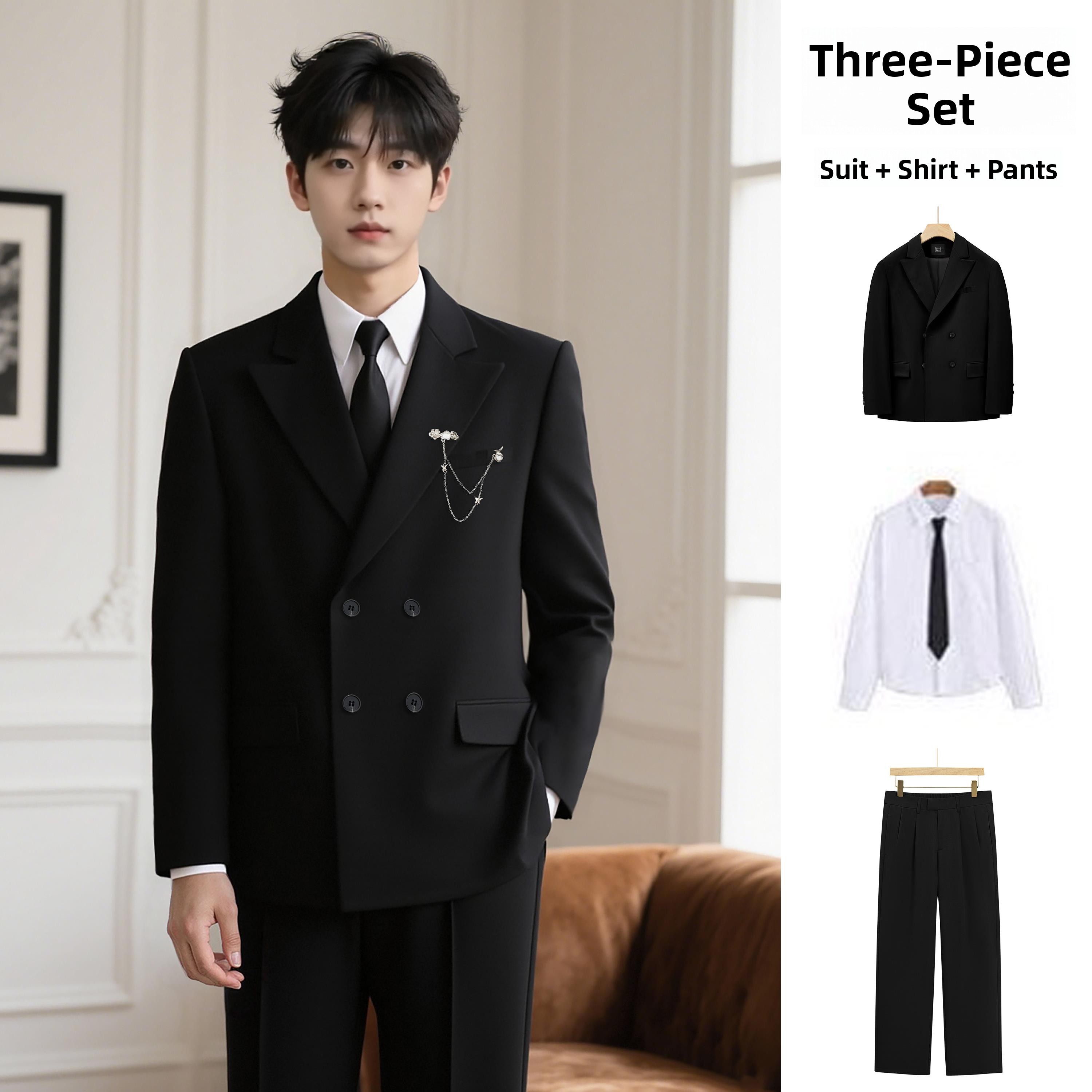 Elegant Double-Row Buttoned Su - Men'S Formal Wear For Engagement review and price