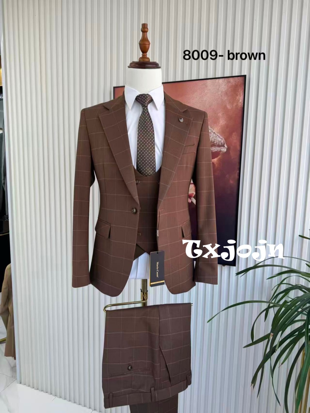 Men's Plaid Tuxedo 3 Pieces Ja - Men Formal Wear Jacket review and price