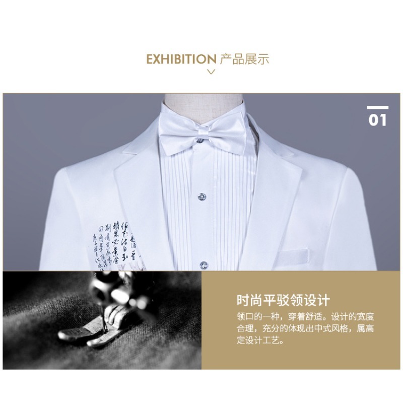 Men's Asian Size White Chinese - Asian Men Formal Wear review and price