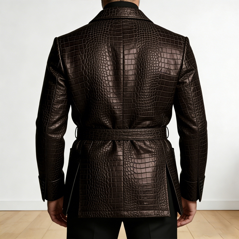  Men's Crocodile Pattern Leat - Men Formal Wear Jacket review and price