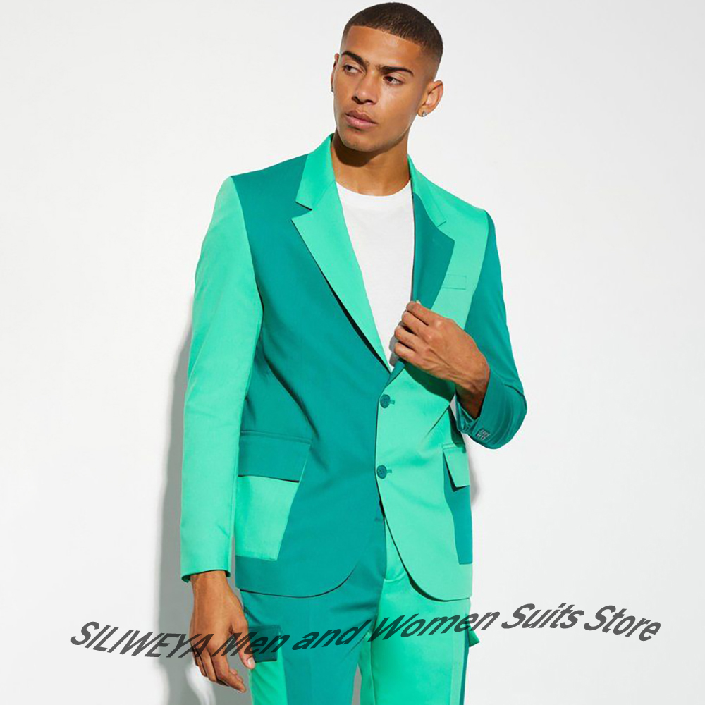 Stylish Men's Two-Tone Turquoi - Men Formal Party Wear Dress review and price