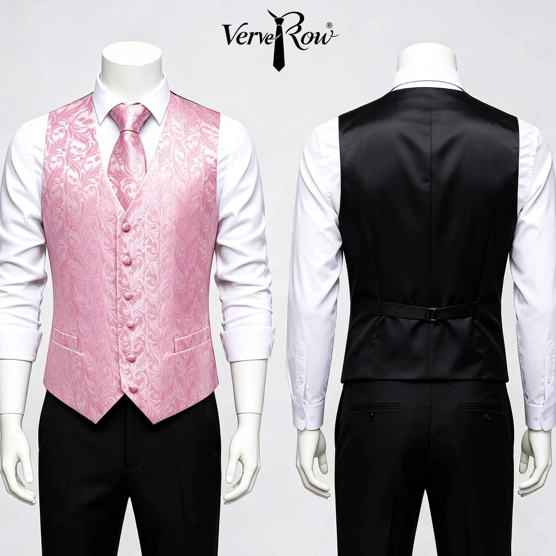 Men Pink Tie Handkerchief Thre - Men'S Formal Wear Accessories review and price