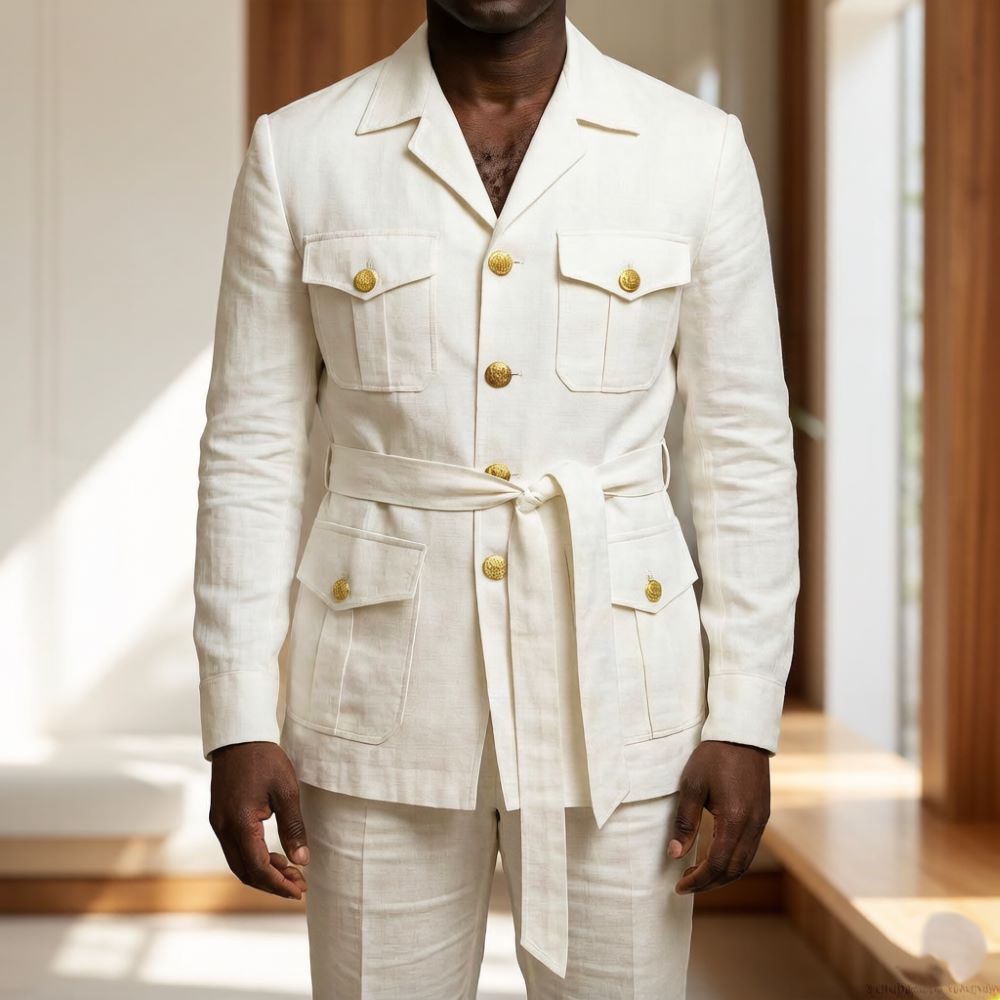 Mens Off White Linen Safari Su - Men'S Formal Wear Belt review and price