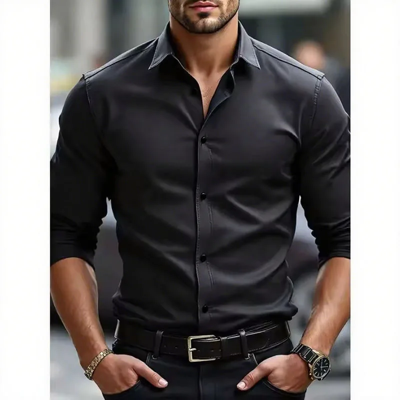 New Arrival Men's Solid White  - Men Formal Office Wear Shirts review and price